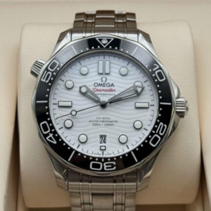 Omega Men's Silver and Grey Watch